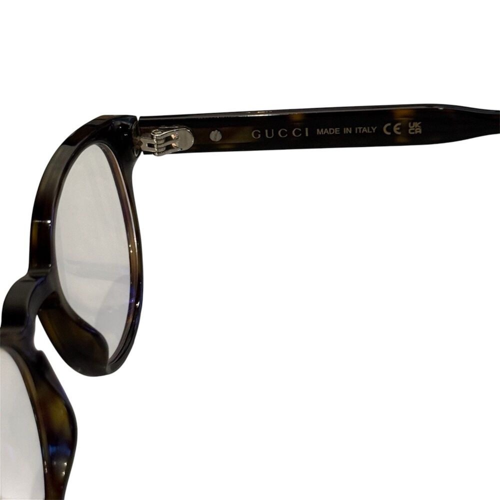 Gucci GG0827O 002 Eyeglasses Tortoise Round Frame 48‑20‑145 Made in Italy - Picture 9 of 9